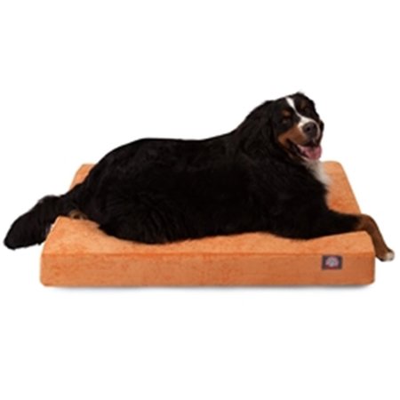 MAJESTIC PET Orange Villa Large Orthopedic Memory Foam Rectangle Dog Bed 78899551665